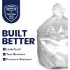Plasticplace 55-60 Gallon Trash Bags, Heavy Duty Black Garbage Bags, 100 Count for Lawn, Yard, and Outdoor Waste Disposal, Ideal for Industrial Trash Cans, Contractors, and Home Improvement Projects(Clear)