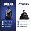 Plasticplace 55-60 Gallon Trash Bags, Heavy Duty Black Garbage Bags, 100 Count for Lawn, Yard, and Outdoor Waste Disposal, Ideal for Industrial Trash Cans, Contractors, and Home Improvement Projects(Black)