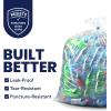 Plasticplace 55-60 Gallon Trash Bags, Heavy Duty, Black Garbage Can Liners, Puncture-Resistant Star Seal, 38″ x 58″, 100 Count for Warehouse, Kitchen, and Outdoor Use 1.5 Mil(Clear)