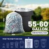 Plasticplace 55-60 gallon Trash Bags │ 1.2 Mil │ Clear Garbage Can Liners │ 38” x 58” (100Count)(Transparent)