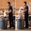 Plasticplace 56 gallon Trash Bags │ 1.5 Mil │ Clear Heavy Duty Liners, Fits Glutton Garbage Can │ 43” x 46” (50 Count) (W56LDC1)(Clear)