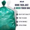Plasticplace 64-65 Gallon Trash Can Liners for Toter │ 1.5 Mil │ Green Heavy Duty Garbage Bags │ 50” x 60” (50 Count) (W65LDGTL)(1 Count (Pack of 50))