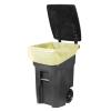 Plasticplace 64-65 Gallon Trash Can Liners for Toter │ 1.5 Mil │ Yellow Heavy Duty Garbage Bags │ 50” x 60” (50 Count) (W65LDYTL)