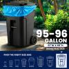 Plasticplace 65 Gallon Recycling Trash Bags │1.5 Mil │ Blue Heavy Duty Garbage Can Liners │ 50” x 48” (50 Count)(25 Count (Pack of 1))