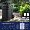 Plasticplace 65 Gallon Trash Bags │ 1.5 Mil │ Black Heavy Duty Garbage Can Liners │ 50” x 48” (50 Count)(1 Count (Pack of 50))