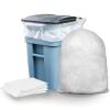 Plasticplace 65 Gallon Trash Bags │ 2.7 Mil │ Clear Heavy Duty Garbage Can Liners │ 50” x 48” (25 Count)(1 Count (Pack of 25))
