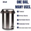 Plasticplace 7-10 Gallon Trash Bags│8 Microns│Clear Garbage Can High Density Liners│24″ x 24″ (1000 Count)(Black)