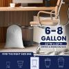 Plasticplace 8 Gallon Trash Bags -White Drawstring Garbage Can Liners – 200 Count – Leak-Resistant and Tear-Proof for Kitchen, Bathroom, Office, and Small Trash Cans 0.7 Mil(Unscented)