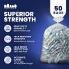 Plasticplace 95-96 Gallon Garbage Can Liners │ 2 Mil │ Clear Heavy Duty Trash Bags │ 61” x 68” (50 Count) (W95LDC)(50 Count)