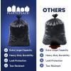 Plasticplace 95-96 Gallon Trash Bags │ 2.0 Mil │ Black Heavy Duty Garbage Can Liners │ 61” x 68” (50 Count)