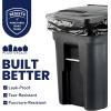 Plasticplace 95-96 Gallon Trash Bags │ 2.0 Mil │ Black Heavy Duty Garbage Can Liners │ 61” x 68” (50 Count)