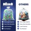 Plasticplace 95-96 gallon Garbage Can Liners │ 2 Mil │ Clear Heavy Duty Trash Bags │ 61” X 68” (25Count)(1 Count (Pack of 50))