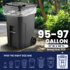 Plasticplace 95-96 gallon Garbage Can Liners │ 2 Mil │ Clear Heavy Duty Trash Bags │ 61” X 68” (25Count)(1 Count (Pack of 50))