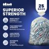Plasticplace 95-96 gallon Garbage Can Liners │ 2 Mil │ Clear Heavy Duty Trash Bags │ 61” X 68” (25Count)(25 Count (Pack of 1))