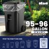 Plasticplace 95-96 gallon Garbage Can Liners │ 2 Mil │ Clear Heavy Duty Trash Bags │ 61” X 68” (25Count)(25 Count (Pack of 1))