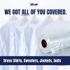 Plasticplace Clear Garment Bags – Pack of 432 Suit Bags Men Travel Clear Garment Bag Storage Ideal for Clothing Protection from Dust & Dirt Hanging Clothes Storage .65 Mil Dress Bag 21″ x 7″ x 40″(Clear)