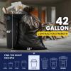 Plasticplace Contractor Trash 42 Gallon │ 3.0 Mil │ Black Heavy Duty Garbage Bag │ 33” x 48” (50 Count) (CON50)(6.0 Mil  25 Count)