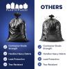 Plasticplace Contractor Trash Bags 42 Gallon │ 3.0 Mil │ Flaps │ Black Heavy Duty Garbage Bag │ 33” x 48” (50 Count)
