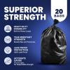 Plasticplace Contractor Trash Bags 55-60 Gallon │ 6.0 Mil │ Black Heavy Duty Garbage Bag │ 36” x 58” (25 Count)(20 Count (Pack of 1))