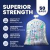 Plasticplace Contractor Trash Bags 55-60 Gallon, 3.0 Mil, Black Heavy Duty Garbage Bag, 38” X 58” (50Count)(Clear)