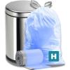 Plasticplace Custom Fit Trash Bags Compatible w Simplehuman Code H Drawstring Bags 8-9 Gallon Tear-Resistant Liner 200 Count Heavy-Duty Waste Disposal(Blue)