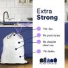 Plasticplace Custom Fit Trash Bags Compatible w Simplehuman Code H Drawstring Bags 8-9 Gallon Tear-Resistant Liner 200 Count Heavy-Duty Waste Disposal(White)