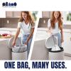 Plasticplace Custom Fit Trash Bags Compatible with Simplehuman Code J – 10-10.5 Gallon Drawstring Garbage Bags, Tear-Resistant, 200 Count White Trash Can Liners for Kitchens, Bathrooms & Offices(200 count (Pack of 1))