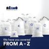 Plasticplace Custom Fit Trash Bags, Compatible with Simplehuman Code L (200 Count) White Drawstring Garbage Liners 4.8 Gallon / 18 Liters, 16.75″ x 24.5″(White)
