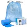 Plasticplace Custom Fit Trash Bags, Compatible with simplehuman Code K Packs, White Drawstring Garbage Liners 10 Gallon, 24” x 28” (20 Count/5 Pack)(Blue)