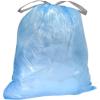Plasticplace Custom Fit Trash Bags, Compatible with simplehuman Code V (100 Count) White Drawstring Garbage Liners 4.2-4.8 Gallon/ 16-18 Liter, 14.5″ x 27.5″(Blue)