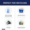 Plasticplace Custom Fit Trash Bags, Compatible with simplehuman Code V (100 Count) White Drawstring Garbage Liners 4.2-4.8 Gallon/ 16-18 Liter, 14.5″ x 27.5″(Blue)