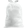 Plasticplace Custom Fit Trash Bags, Compatible with simplehuman Code Y (100 Count) White Drawstring Garbage Liners 30.4 Gallon/ 115 Liter, 28.5″ x 39″(White)