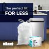 Plasticplace Drawstring Trash Bags, Compatible with simplehuman Code P, White Garbage Liners 13-16 Gallon / 50-60 Liter, 23.5″ x 31.5″, (200 Count)(White)