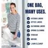 Plasticplace Heavy Duty Trash Bags, 40-45 Gallon, Black, Industrial Strength, Tear-Resistant, Leak-Proof, Large Garbage Bags for Yard, Construction, Lawn, 100 Count 1.5 Mil, 40″x46″(1 Count (Pack of 200))