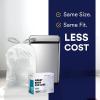 Plasticplace Trash Bags, Code A Fit Compatible (200 Count) Garbage Bags Liner, White Drawstring Garbage Liners, 1.2-2 Gallon 4.5 Liter, Tear-Resistant, Scent-Free for Food Waste & Small Spaces(White)