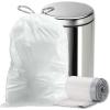 Plasticplace Trash Bags, Compatible with simplehuman Code B (200 Count) White Drawstring Garbage Liners 1.6 Gallon / 6 Liter, 12.5″ x 15.5″