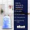 Plasticplace Trash Bags, Compatible with simplehuman Code D (200 Count) White Drawstring Garbage Liners 5.3 Gallon / 20 Liter, 15.75″ x 28″(Blue)