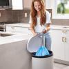 Plasticplace Trash Bags, Compatible with simplehuman Code D (200 Count) White Drawstring Garbage Liners 5.3 Gallon / 20 Liter, 15.75″ x 28″(Blue)