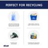 Plasticplace Trash Bags, Compatible with simplehuman Code D (200 Count) White Drawstring Garbage Liners 5.3 Gallon / 20 Liter, 15.75″ x 28″(Blue)