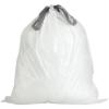 Plasticplace Trash Bags, Compatible with simplehuman Code D (200 Count) White Drawstring Garbage Liners 5.3 Gallon / 20 Liter, 15.75″ x 28″(White)