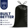 Plasticplace W13DSBKJR 13 Gallon Trash Bags │ 1.2 Mil │ (50 Count) Black Extra Tall Garbage Can Liners │ 24” x 31”(Black)