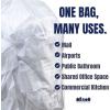 Plasticplace W55HDC1 55-60 gallon Trash Bags │ 12 Microns │ Clear High Density Garbage Can Liners │ 36” x 60” (200Count)