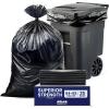 Plasticplace – W65LDBTL2RL 64-65 Gallon Trash Can Liners for Toter │ 2.0 Mil │ Black Heavy Duty Garbage Bags │ Rolls │ 49” x 59” (50 Count)(3.0 Mil)