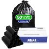 Plasticplace 32 Gallon Trash Bags Garbage Can Liners for Toter, Heavy Duty Contractor Black Garbage Bags, Tear-Resistant, Leak-Proof, Extra Large Can Liners, 44” x 54”, 50 Count Trashbags 1.2 Mil