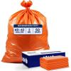 Plasticplace 32-33 Gallon Trash Bags │ 1.5 Mil │ Orange Garbage Can Liners │ 33’” x 39” (100 Count) (W33RNG15)(42 Gallon  3.0 Mil)