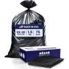 Plasticplace 55 Gallon Trash Bags │ 1.5 Mil │ Black Garbage Bags 38″ X 58″ (75Count)