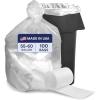 Plasticplace 55-60 Gallon Trash Bags, Heavy Duty Black Garbage Bags, 100 Count for Lawn, Yard, and Outdoor Waste Disposal, Ideal for Industrial Trash Cans, Contractors, and Home Improvement Projects(Clear)