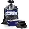Plasticplace 55-60 Gallon Trash Bags, Heavy Duty, Black Garbage Can Liners, Puncture-Resistant Star Seal, 38″ x 58″, 100 Count for Warehouse, Kitchen, and Outdoor Use 1.5 Mil(Black)