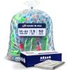 Plasticplace 55-60 gallon Trash Bags │ 1.5 Mil │ Clear Heavy Duty Garbage Can Liners │ 36” x 58” (100 Count)(Clear)