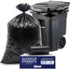 Plasticplace 64-65 Gallon Black Trash Bags, Heavy Duty Toter Can Liners, Tear & Leak-Proof, Industrial Strength, 25 Count, Large Garbage Bags for Kitchen & Commercial Use 1.2 Mil, 50″ x 60″(1 Count (Pack of 25))